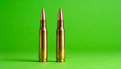 Bullets on green background