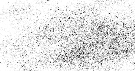 Dirty or dust film grain speck grit grunge overlay on white background grain noise Speckle grain dot white paper noise texture  Noise dot grain background with gradient ripple wave, vector grunge text