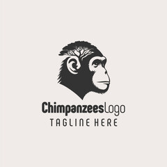 Strong Black White Chimpanzee Icon