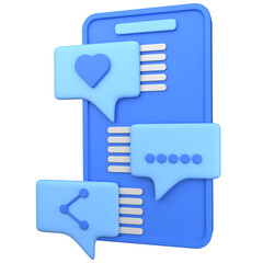 Social Media Soft 3D Illustration