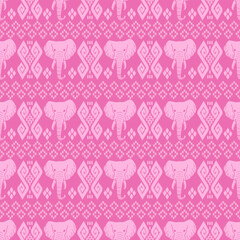 popular elephant pattern in asian style this elephant graphic is fashionable in thailand india and south east asia and this elephant and baby elephant can be for textile industry and any package
