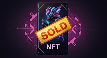 Neon Cyber NFT Sold: Futuristic Warrior Digital Art