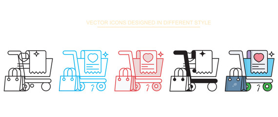 Wishlist icon design with white background stock illustration
