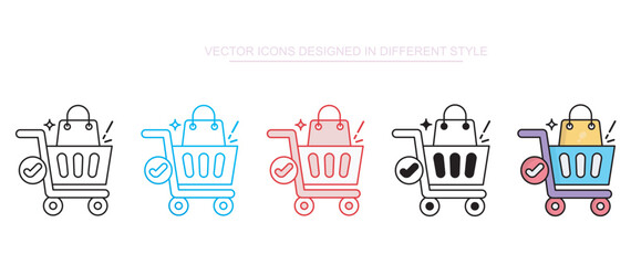 Shopping icon design with white background stock illustration