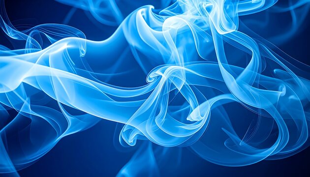 Abstract blue smoke patterns
