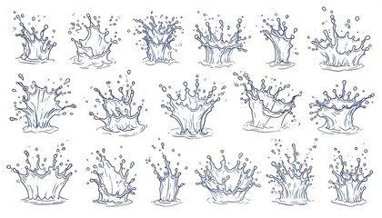 Water Splash Illustrations Collection.