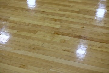 polished floor on an indoor gymnasium
