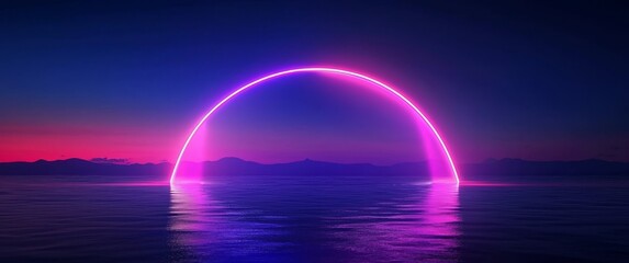 Unique visualization of a dreamlike landscape with vibrant lighting.