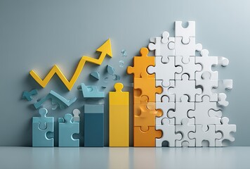 Growth, puzzle pieces, and charts