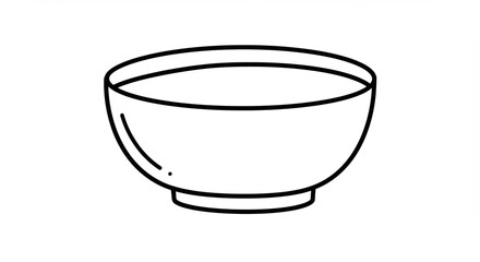 Outline of Traditional Ceramic Bowl