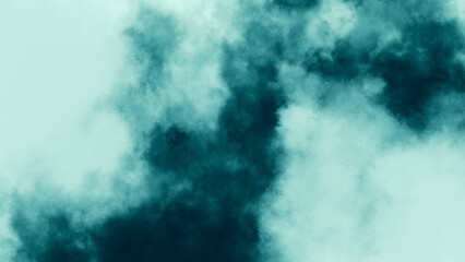Textured image of a dark teal and light green cloudy sky. Dark and light clouds. 