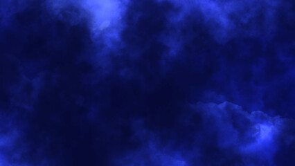 Atmospheric background of swirling dark blue and indigo clouds. 