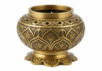 Ornate Brass Incense Burner, Decorative Home Decor, Antique Style Oil Lamp