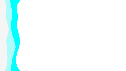 Modern abstract background featuring flowing cyan and light blue wavy lines on a crisp white backdrop, ideal for creative design projects or presentations.