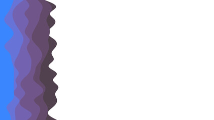 Dynamic abstract background featuring layered wavy shapes in blue, purple, and grey against a clean white backdrop. Ideal for modern digital design.