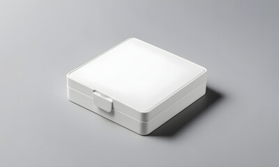 White Compact Powder Case Mockup, Realistic Cosmetic Packaging Design for Makeup, Beauty Product Branding, and Elegant Cosmetic Presentation