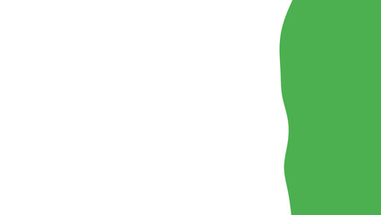 Abstract graphic design featuring a vibrant green wavy shape on a clean white background, ideal for modern presentations, environmental concepts, or fresh branding.