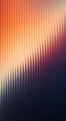 Abstract vertical ribbed texture with warm orange to cool purple gradient