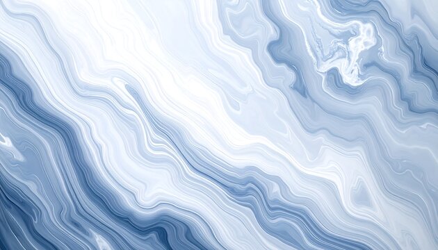 Abstract marble texture in cool blues and whites