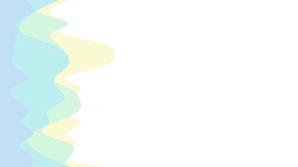 Abstract pastel wavy shapes in light blue, green, and yellow create a soothing, modern background with copy space. Ideal for design, web, or presentation.