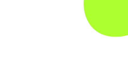 Clean graphic background with a vibrant lime green quarter circle on white, offering a fresh, minimalist design element for various projects.
