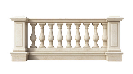 Elegant and ornate stone balustrade architectural design with a detailed classic look transparent