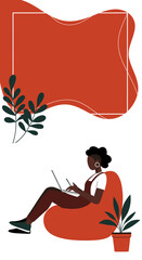 Man working remotely on a laptop from the comfort of his home, illustrating flexible work, online education, or freelance lifestyle.