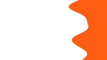 Abstract orange and white graphic background with a flowing, organic wave shape. Ideal for modern designs, presentations, banners, or brand identity concepts.