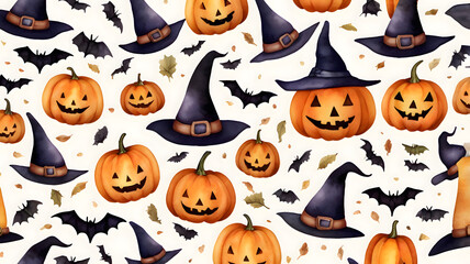Fototapeta premium Spooky Halloween Pattern