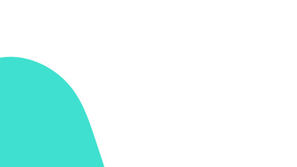 Minimalist background featuring a smooth, vibrant teal curve on a clean white surface, ideal for graphic design, branding, and modern presentations.