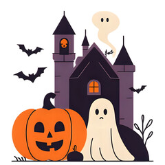 halloween background with pumpkin