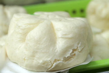 closeup of bakpao on plate