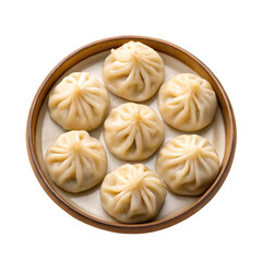 Seven Steamed Dumplings in Bamboo Steamer Basket dim sum baozi