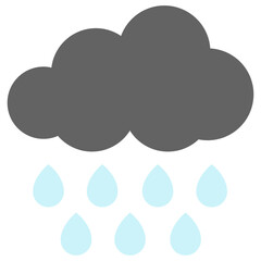 Rain Icon Mini Illustration Icon. Use For Modern Concept, Print, Ui, Ux Kit, Web And App Development. Vector Related To Office, Education, Examination And More
