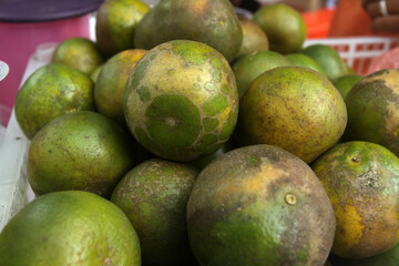 pile of lime on table