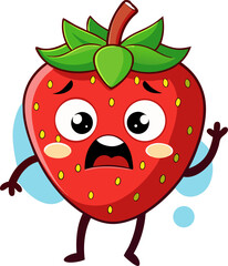 Obraz premium Strawberry crying softly