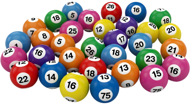 colorful bingo balls with numbers isolated on transparent background - Powered by Adobe