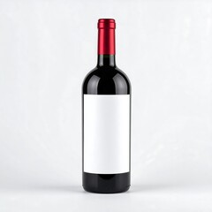 Red wine bottle with blank label (2)