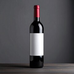 Red wine bottle with blank label (1)
