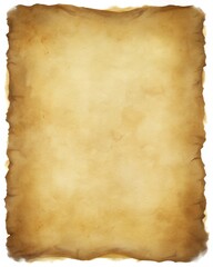 Parchment Texture Background with Golden-Brown Stains and Curled Corners for Medieval Maps
