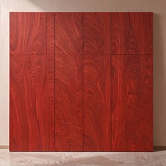 Red wood panel wall