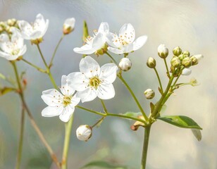 Fototapeta premium Delicate Spring Blossoms in Soft Light