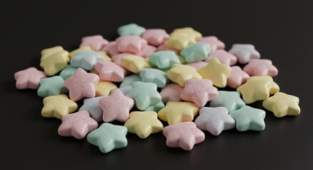 Colorful star shaped candies