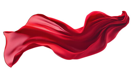 Graceful flowing red fabric against a dark background with elegant waves