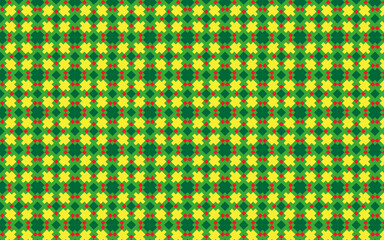 Yellow and Green Geometric Seamless Pattern Vector 