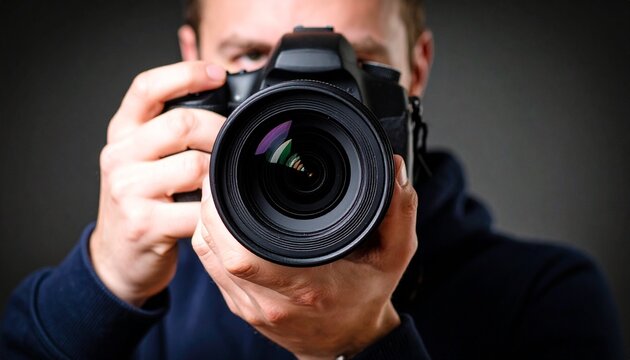 a photographer take pictures Snapshot with camera man hand holding - Powered by Adobe