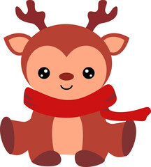 Cute Christmas Deer Element