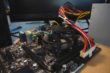 Dirty Inside Computer with Dust on Components