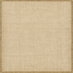 Woven Burlap Fabric Texture Background with Bordered Blank Area for Rustic Posters