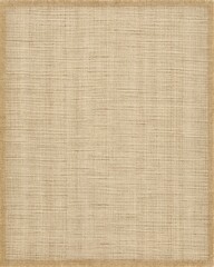Woven Burlap Fabric Texture Background with Bordered Blank Area for Rustic Posters